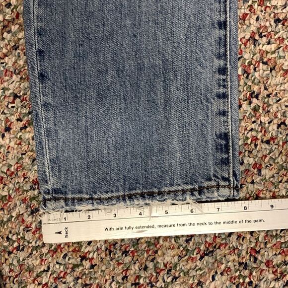 Pistola Presley Blue Med Wash High Rise Button Fly Distressed Loose Fit Jeans 29 - Picture 14 of 16